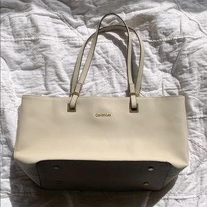 Calvin Klein white tote